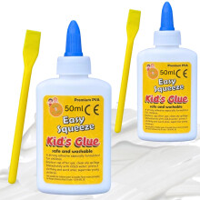 PVA Glue for Crafting, Kids Glue with Spreader, Washable 100ml 2 x 50ml