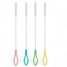 4 Stainless Steel Straw Cleaning Brushes – 19 cm, for Coffee Makers, Test Tubes, and Tight Hoses