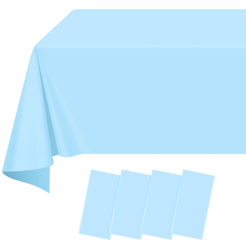 4 Pack Light Blue Rectangular Tablecloth