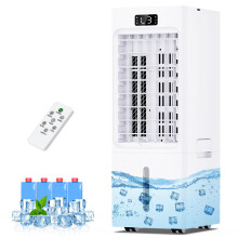 Air Cooler, 3 IN 1 Portable Air Conditioner, 3 Wind Speed, Portable Air Conditioning Unit with Cooling Mode, 6L Removable Water Tank with 4 Ice Packs