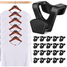 HOUSE DAY Space Saving Hangers 20 Pack, Smart Hangers for Clothes, Black