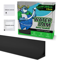 ALITAIYI wet room floor barrier for shower,Self-Adhesive shower threshold water barrier,Collapsible silicone shower tray sealing strip water dam,Show
