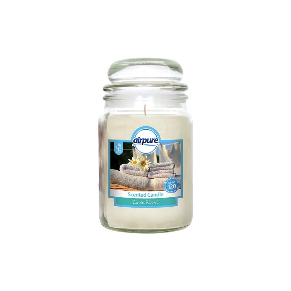 Airpure Large Scented Candle (Linen Room) 18Oz Jar Candle