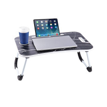 CROWNSHOP Laptop Table, 60 X 40 X 28cm Bed Table, lap table bed desk