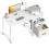 Coleshome Computer Desk with Drawers 1