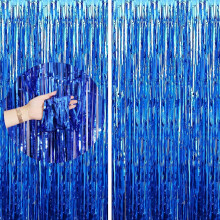 2PCS Tinsel Curtains Foil Backdrop 3.2 x 6.5ft