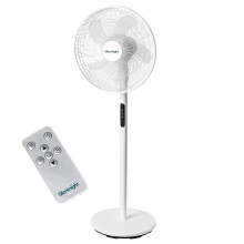Silentnight Airmax 18" Standing Pedestal Fan - 90 Oscillating Electric Room Fan for Bedroom and Home Use with 5 Speed Settings, Adjustable Height, 9