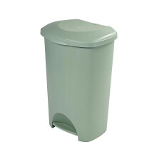 Addis 50 Litre Pedal Bin – Durable Plastic Kitchen Rubbish Bin with Easy Foot Pedal, Soft-Close Lid & Large Capacity – Willow Green