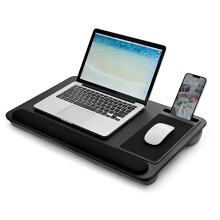 Portable Lap Desk Wood Laptop Tray with Cushion