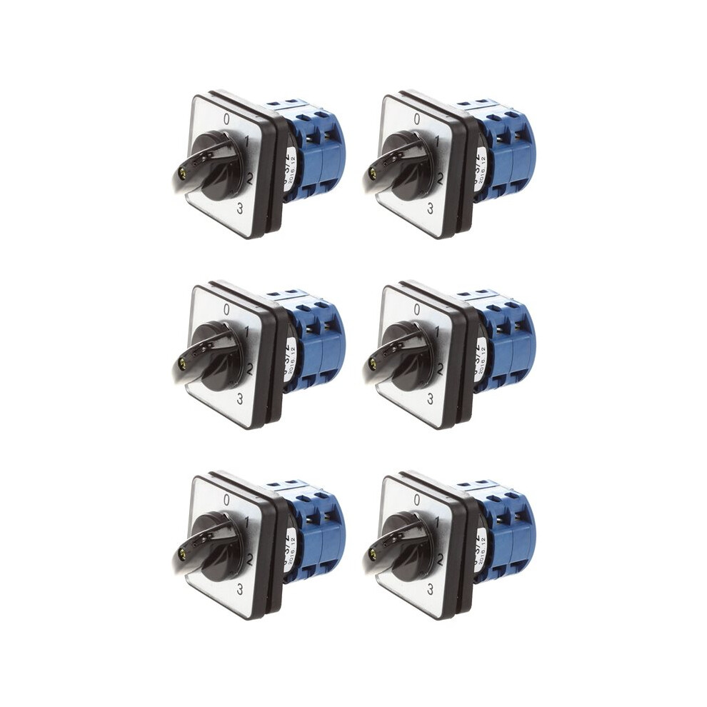6X 660V 20A 6 Terminals 4 Positions Rotary Cam Changeover 6032834454876