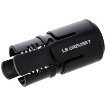 Le Creuset Air-Tight Champagne and Sparkling Wine Stopper, Fizz and Flavour Preserver, Anti-Leak, Model SW106, Black, 59140010007001, Medium