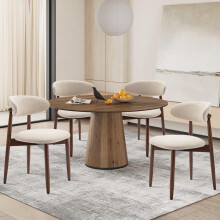 COLAMY Modern Dining Chairs Set with Wooden Legs