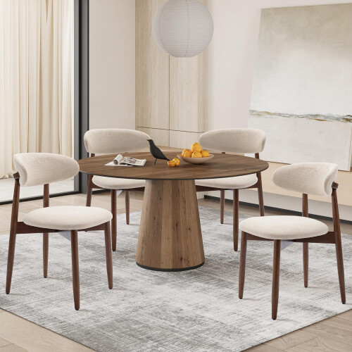COLAMY Modern Dining Chairs Set with Wooden Legs