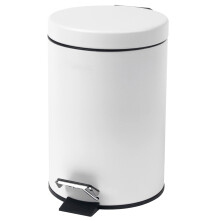 Beldray 3L Round Pedal Bin – Small Stainless Steel Waste Bin with Soft Close Lid, Removable Inner Bucket and Carry Handle, Ideal for Bathroom, Kitch