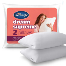 Silentnight Dream Supreme Pillows 2 Pack - Cloud-Like Comfort for Front, Back & Side Sleepers Medium Soft Support with Soft Touch Hypoallergenic Cover