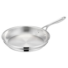 Jamie Oliver by Tefal Cook Smart Frying Pan 28cm, Uncoated Stainless Steel, Riveted Handle, Induction Safe, Thermo-Fusion Base
