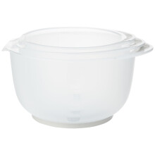 Chef Aid Contain 3 Mixing Bowls, Non-Slip Base, Soft Grip Handle, Microwave and Dishwasher Safe, Compact, Stackable, Ideal for baking and cooking, Of