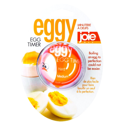 Joie Joie Kitchen Gadgets Eggy Egg Kitchen Timer, Heat-Sensitive for Perfectly Boiled Eggs, Orange