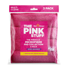 The Pink Stuff Miracle Microfibre Pad Collection - Ultra Absorbent, Multi Surface Cleaning Pads for Kitchens, Bathrooms, Glass, Household Surfaces an