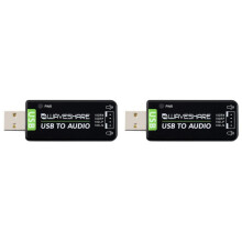 2X Waveshare Scheda Audio USB, Modulo Audio USB, Convertitore Audio Esterno Senza Driver per Raspberry Pi / Jetson