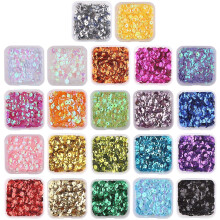 VEYLIN 8800pcs 6mm Round Loose Sequin Beads - 22 Colors - for Craft Embroidery.