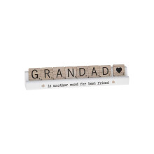 Scrabble Sentiments Grandad My Best Friend Wooden Scrabble Table Plaque Gift 310253