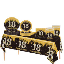 69pcs Kids Party Tableware Set for 8th Birthday Decorations