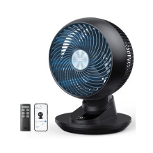 DREO 20dB Smart Desk Fan for Bedroom, 90+90 Oscillation, Silent cooling Air Circulator, Powerful DC Motor with 85ft Airflow, 9 Speeds, 6 Modes, 1-12