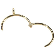 100 Pcs Openable Gold Curtain Rings Open and Close Metal Rustproof Drapery Loops with Eyelet for Hook Pins (1.5 Inch)