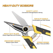 2pcs 9-Inch Heavy Duty Scissors, Multifunction Shears for Cutting Cable Wires, Cardboard, Vinyl Siding, Straight Snips