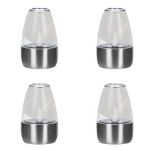 4PCS Rechargeable LED Solar Candles Light Flameless for Wedding Party Garden Decoration Outdoor Waterproof Lamp
