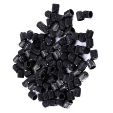 100Pcs Black Plastic Bike Tyre Valve Caps