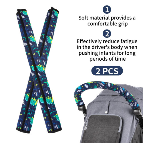 2PCS Pram Handle CoversPushchair Handle CoversStroller Handle CoverBab 1