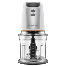 Kenwood Easy Chop Chopper, 0.5L Bowl, 2 Speeds, Quad Blade System, Anti-Slip Ring for Food Chopper Stability, 500W, CHP61.100WH, Dishwasher Safe, Whi