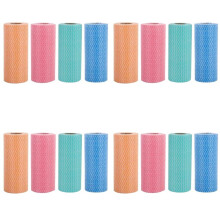 16 Roll of 50 Disposable Cleaning Cloth,Reusable Kitchen Towel,Tableware Cloth,Non-Woven Cloth,Multi-Purpose Manual Wipe