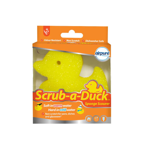 Airpure Scrub-a-Duck Sponge Scourer - Odour Resistant - Non Scratch