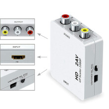 2X 1080P HD to Av Converter Computer Projection to Tv Adapter for HD Signal Products Connecting Av Signal Products