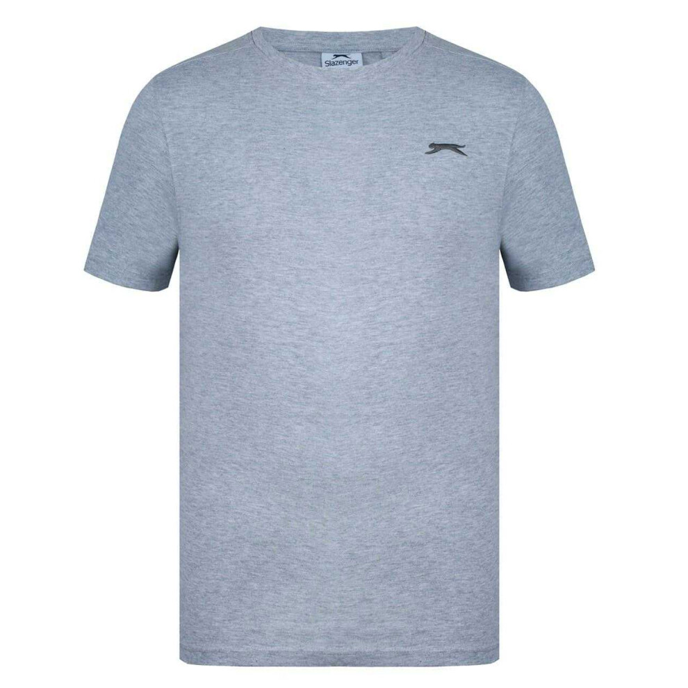 Slazenger (L, Marl Marl) Mens 3D Logo T-Shirt Grey