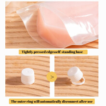 15pcs Clear Drink Pouches for Festivals with Funnel and Stickers