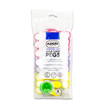 Addis Washing line hold tight Soft Easy Grip Clothes Pegs, 18 pack of mixed colours