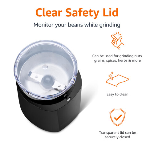 Amazon Basics Electric Coffee Bean Grinder, Black 1