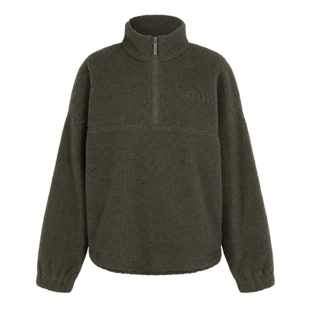 Slazenger (10 Uk, Khaki Green) Womens/Ladies Fleece Quarter Zip Sweatshirt