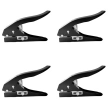 4pcs 12mm Circle Hole Punch Paper Punch Hand-Held Round Single Hole Punch for ID Cards PVC Cards Badge Photos