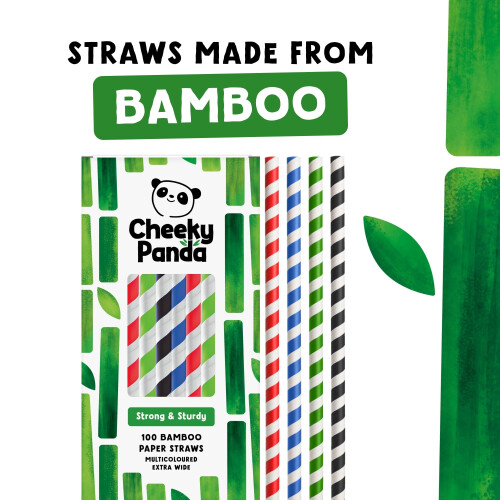 The Cheeky Panda The Cheeky Panda Bamboo Paper Bubble Tea Straws 1