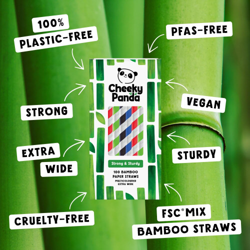 The Cheeky Panda The Cheeky Panda Bamboo Paper Bubble Tea Straws 2