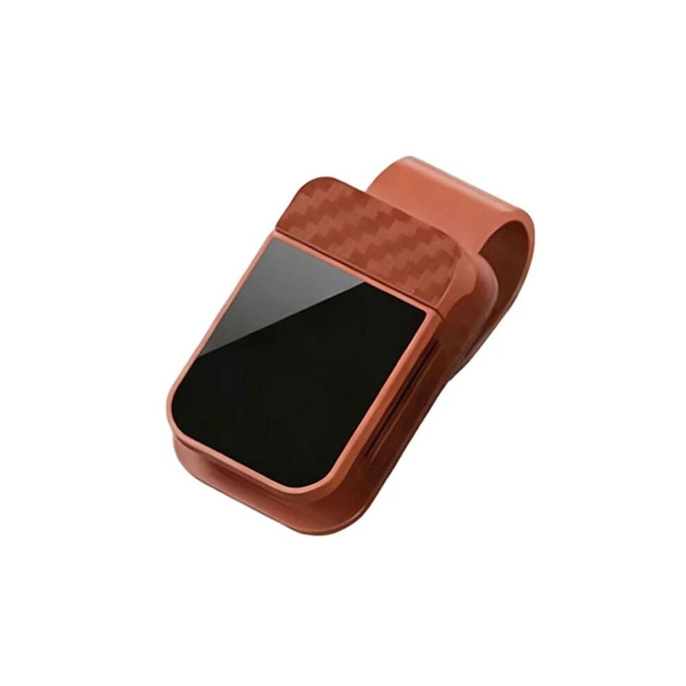 (Brown) Magnetic Glasses Clip Holder Universal For Car Sun Visor Sunglasses Holder Clip Brown 6951617014185