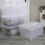 Wham Wham Crystal 5 x 45L Stackable Plastic Storage Boxes with Lids | Ideal for Home, 5