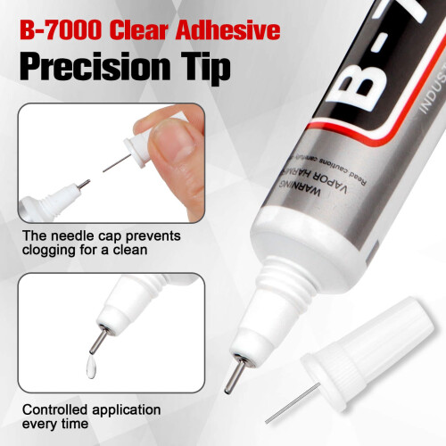 10 PCS 15ml B7000 Glue Clear with Precision Tip 2