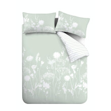 Catherine Lansfield Meadowsweet Floral Reversible Single Duvet Cover Set with Pi