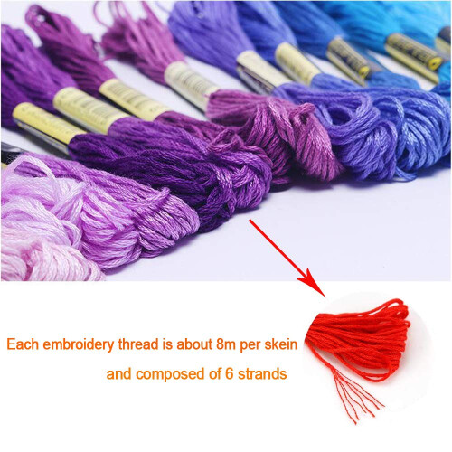 AUERVO Embroidery Threads 50 Skeins Per Pack Embroidery Floss 2
